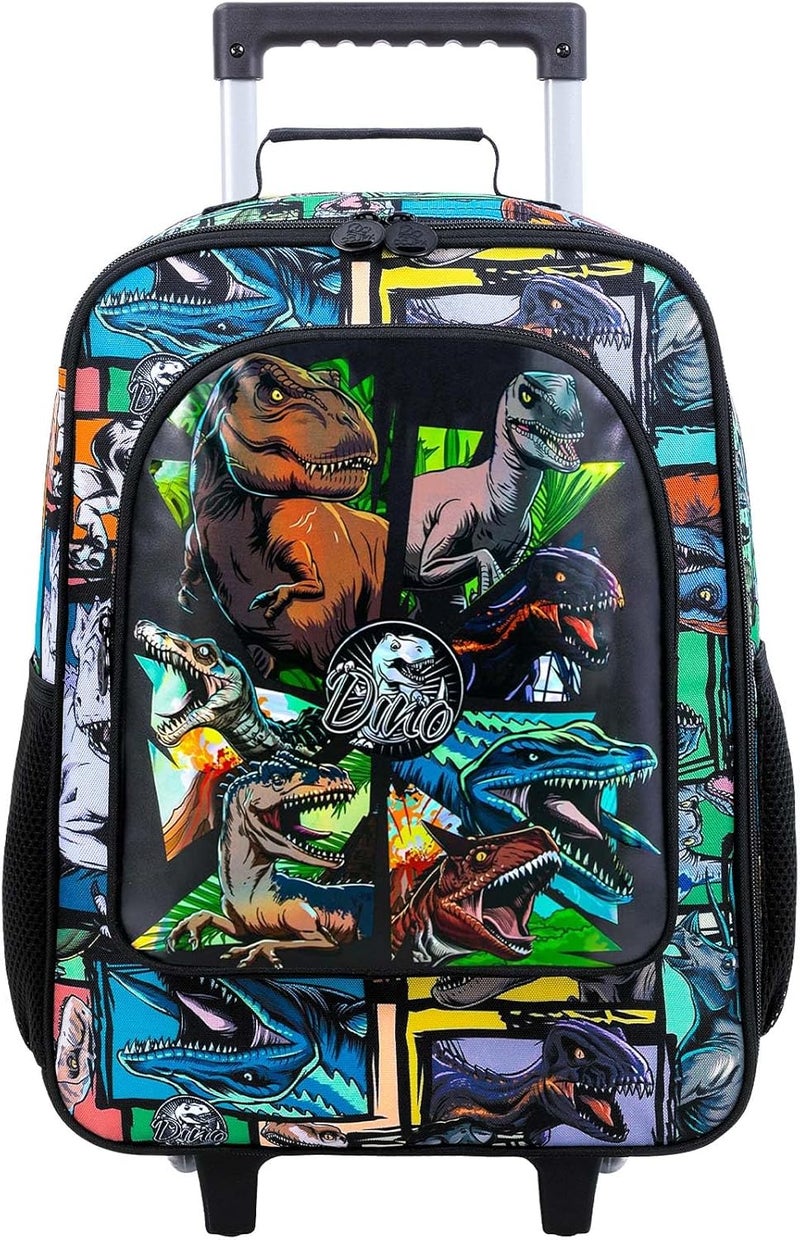 WZLVO Kids Luggage for Boys and Girls, Cute Dinosaur Unicorn Rolling Wheels Suitcase for Toddler Children - Image 1
